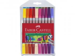 FLAMASTRY DWUSTRONNE ETUI 20 KOL. FABER- CASTELL