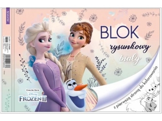 BLOK RYSUNKOWY BIAŁY A4/20k. z pierwszą stroną do kolorowani
