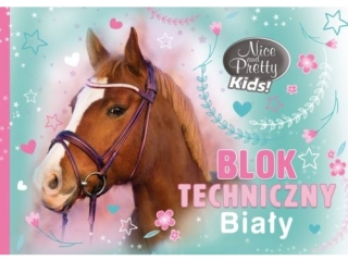 BLOK TECHNICZNY BIAŁY A4/10k. NICE AND PRETTY (opakowanie=10