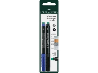 MULTIMARK OHP PERMANENTNY NIEBIESKI / CZARNY 2 SZT. BLISTER FABER-CASTELL
