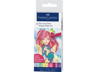 PITT ARTIST PEN MANGA ETUI 6 SZT. SHOJO FABER-CASTELL [opakowanie=5szt]
