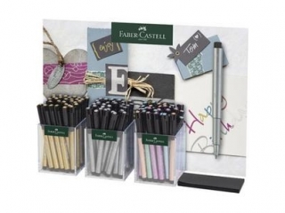 PITT ARTIST PEN KOL. METALICZNE 3X30 SZT . DISPLAY FABER-CASTELL