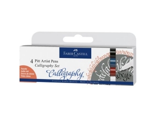 PITT ARTIST PEN ZESTAW DO KALIGRAFII ETUI 4 SZT. (KOL. 199, 188, 247, 101) FABER-CASTELL