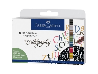 PITT ARTIST PEN ZESTAW DO KALIGRAFII ETUI 8 SZT. FABER-CASTELL