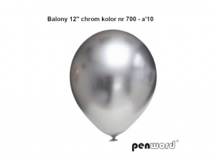BALONY 12" CHROM KOLOR NR 700 SREBRNY - a10