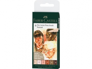 PITT ARTIST PEN B PORTRAIT ETUI 6 KOL. FABER-CASTELL