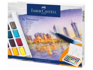 FARBY AKWARELOWE CS W KOSTKACH 36 KOL. PLASTIKOWE OPAKOWANIE FABER-CASTELL