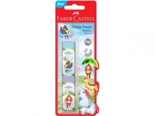GUMKA HAPPY JUNGLE 2 SZT. BLISTER FABER -CASTELL
