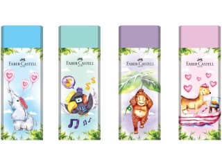 GUMKA HAPPY JUNGLE MIX KOL. PASTELOWYCH FABER-CASTELL [opakowanie=20szt]