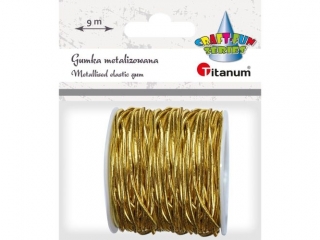 Gumka metalizowana O2mm 9m złota