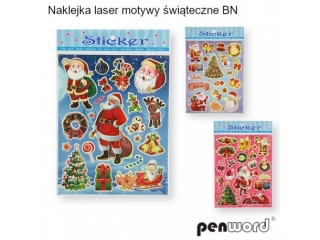 NAKLEJKA LASER MOTYWY WITECZNE BN [opakowanie=30szt] prx