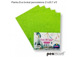 PIANKA EVA BROKAT JASNOZIELONA 21X29, 7a5