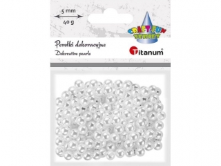 PEREŁKI BIAŁE 5MM 40G X107