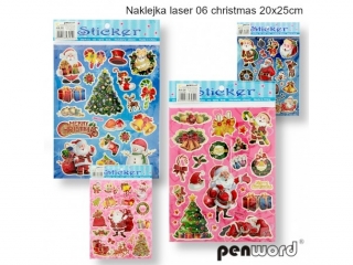NAKLEJKA LASER 06 CHRISTMAS 20x25cm
