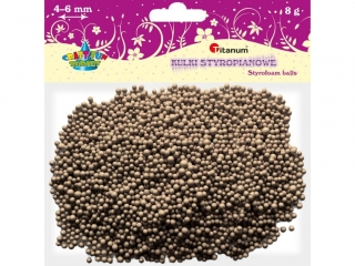 Kulki styropianowe 8g mix rozmiarów O4-6mm brązowe