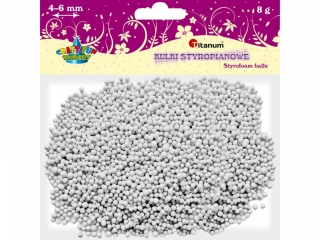 Kulki styropianowe 8g mix rozmiarów O4-6mm białe