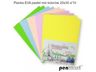 PIANKA EVA PASTEL MIX KOLORÓW 20X30 a10