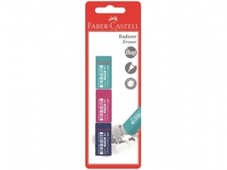 GUMKA DUST FREE MINI KOLORY TREND BLISTER 3 SZT. FABER-CASTELL [opakowanie=10szt]