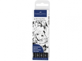 PITT ARTIST PEN MANGA ETUI 4 SZT. (XS, M, SC., SB) FABER-CASTELL [opakowanie=5szt]