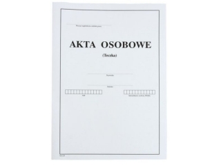 TECZKA NA AKTA OSOBOWE A4 / BIAŁA