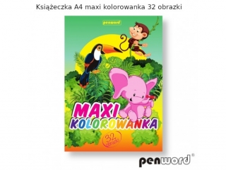 KSIECZKA A4 MAXI KOLOROWANKA 32 OBRAZKI                                       ISBN 978-83-966136-1-5