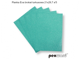 PIANKA EVA BROKAT TURKUSOWA 21X29, 7 a5 Y220