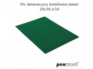 FILC DEKORACYJNY BUTELKOWA ZIELEŃ 20X30a10 YF667
