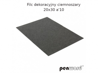 FILC DEKORACYJNY CIEMNOSZARY 20X30 a10 YF694