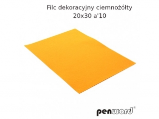 FILC DEKORACYJNY CIEMNOZÓŁTY 20X30 a10 YF640