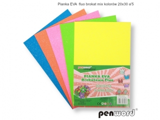 PIANKA EVA FLUO BROKAT MIX KOLORÓW 20X30 a5