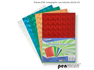 PIANKA EVA HOLOGRAPHIC MIX KOLORÓW 20X30a5