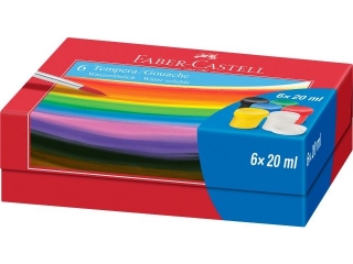 FARBY PLAKATOWE 6 KOLORÓW X 20 ML FABER-CASTELL