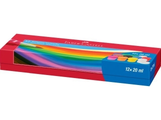 FARBY PLAKATOWE 12 KOLORÓW X 20 ML FABER-CASTELL
