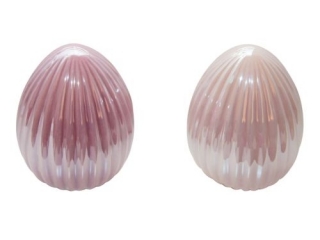 JAJKA CERMAICZNE, PERŁOWE, PINK, 6X8 CM, 2 SZT.