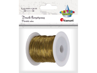 Drucik florystyczny 0, 45mm x 30m złoty