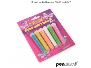 BROKAT SYPKI 6 KOLORW BS-03 PASTEL a6