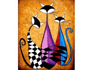 MALOWANIE PO NUMERACH PODOBRAZIE 40X50 CM NIKI4 TRZY KOTY