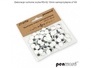 DEKORACJE RUCHOME OCZKA RS-02 10mm SAMOPRZYLEPNE a100