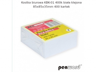 KOSTKA BIUROWA KBK-01 400k BIAA KLEJONA85X85x35mm 400 KARTEK