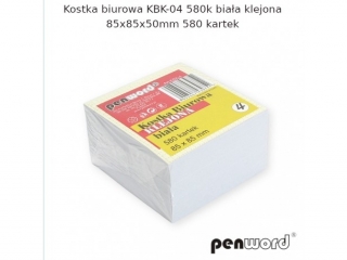 KOSTKA BIUROWA KBK-04 580k BIAA KLEJONA 85x85x50mm 580 KARTEK