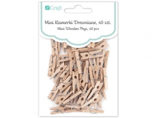 MINI KLAMERKI DREWNIANE 2, 5 CM, 40 SZT. [opakowanie=6szt]