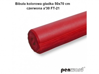 BIBUA KOLOROWA GADKA 50x70cm CZERWONA a30 FT-21