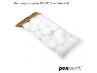 DEKORACJE POMPONY DPO-05 5cm BIAE a30