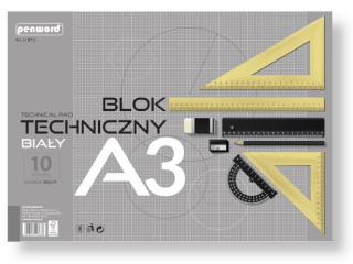 BLOK TECHNICZNY A3 BIAY BT-5 160g 10 ARKUSZY PREMIUM [opakowanie=10szt](SZPSH) - dostpno 6.07.25