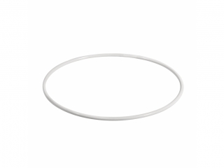 OBRĘCZ METALOWA, 20 CM, BIAŁA