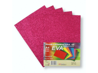 PIANKA EVA BROKAT A4 FUKSJA BGLE-012 BIODEGRADOWALNA a5