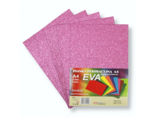 PIANKA EVA BROKAT A4 JASNORÓŻOWA BGLE-010 BIODEGRADOWALNA a5