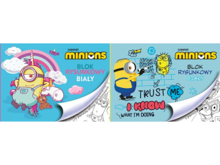 BLOK RYSUNKOWY BIA�Y A4/20k. z pierwsz� stron� do kolorowania / MINIONKI [opakowanie=10szt]