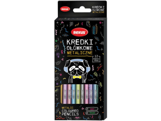 KREDKI O��WKOWE METALICZNE 12kol. / REXUS TEENS