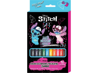 KREDKI O��WKOWE TR�JK�TNE JUMBO 12kol. / STITCH - BLACK